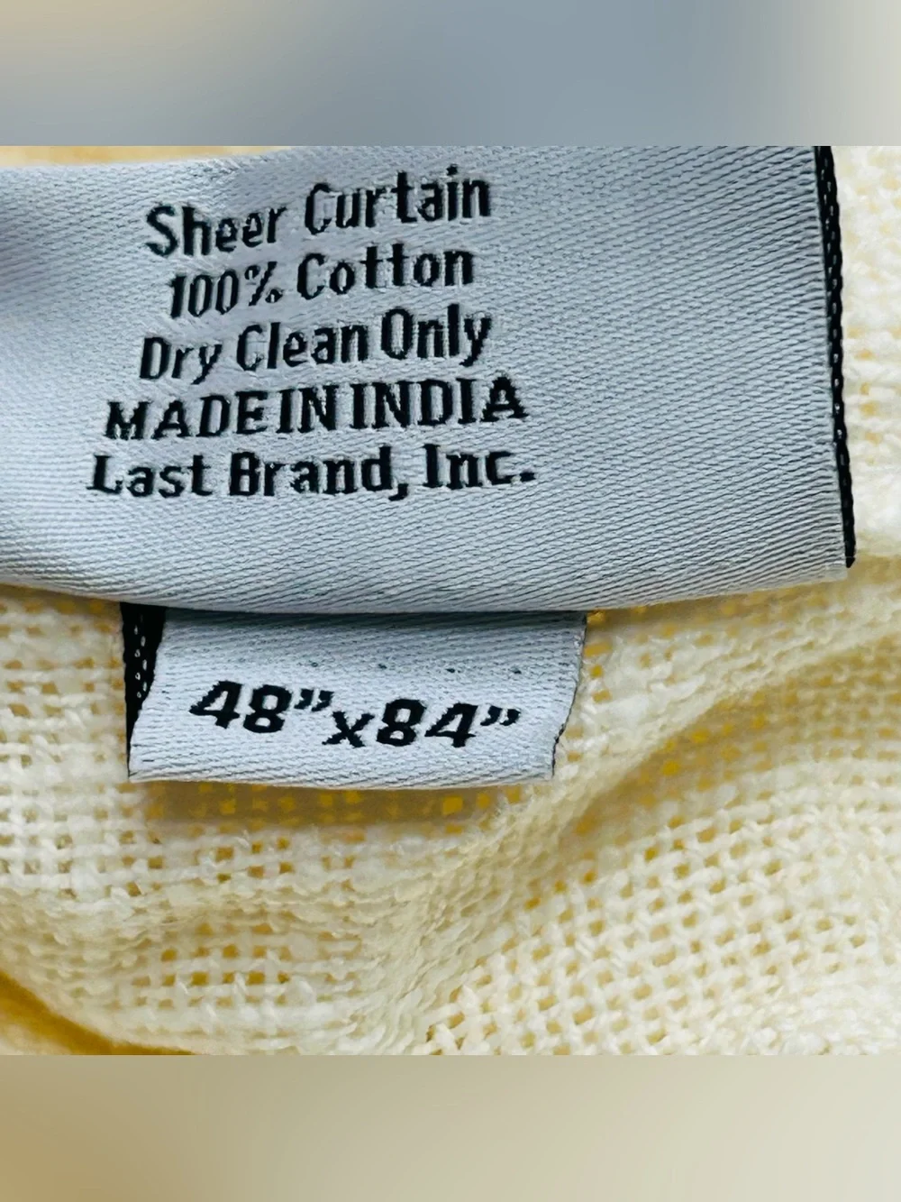 QUINCE Set Of 2 48x84 Cotton Sheer Curtains Ivory 0379